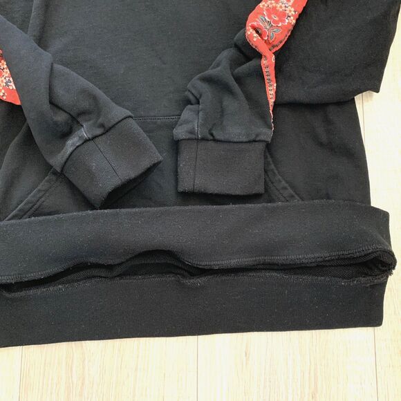 Profound Aesthetic Hoodie Pullover Hooded Sweatshirt Black Red Floral Men Size S - Picture 6 of 10